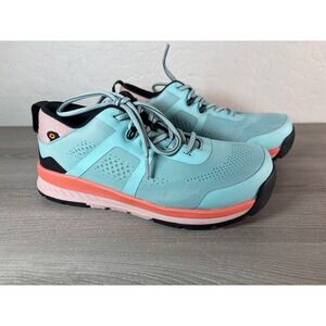 Bogs Sandstone Knit Composite Toe Work Shoes Womens‎ 8 Light Blue Coral